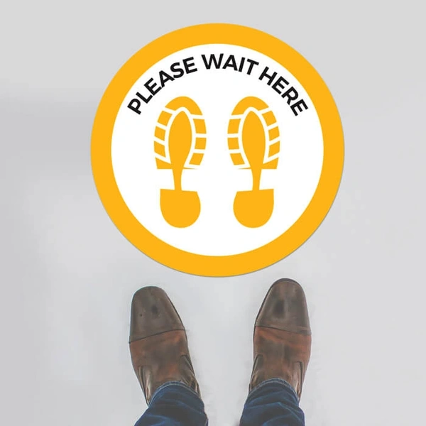 COVID-19 Floor Vinyls - Wait Here 