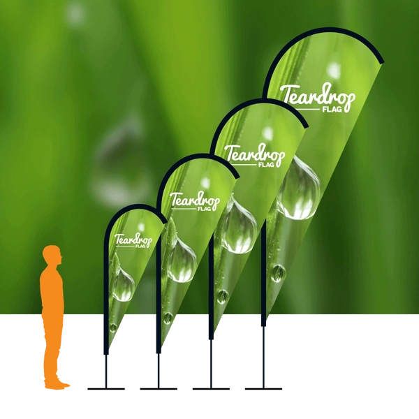 Teardrop product image with background